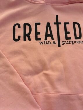 Pink "CREATED with a purpose" Sweatshirt 🩰🤍